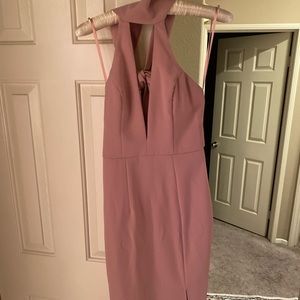 Blush pink A-line dress